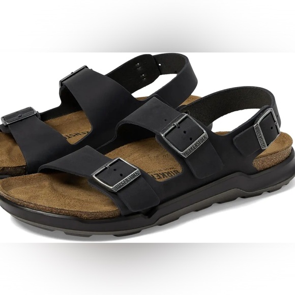 Birkenstock Men's Milano rugged black NEW EU 43 regular fit - Picture 1 of 9